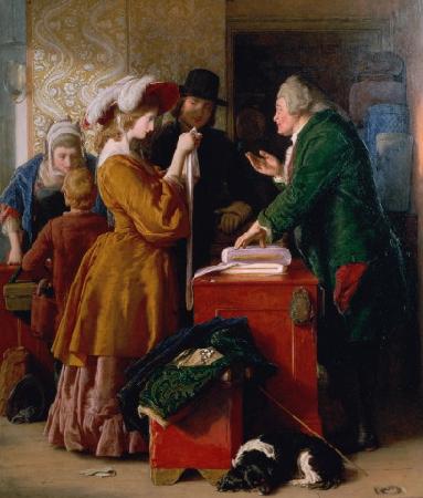 William Mulready Choosing the Wedding Gown oil painting picture